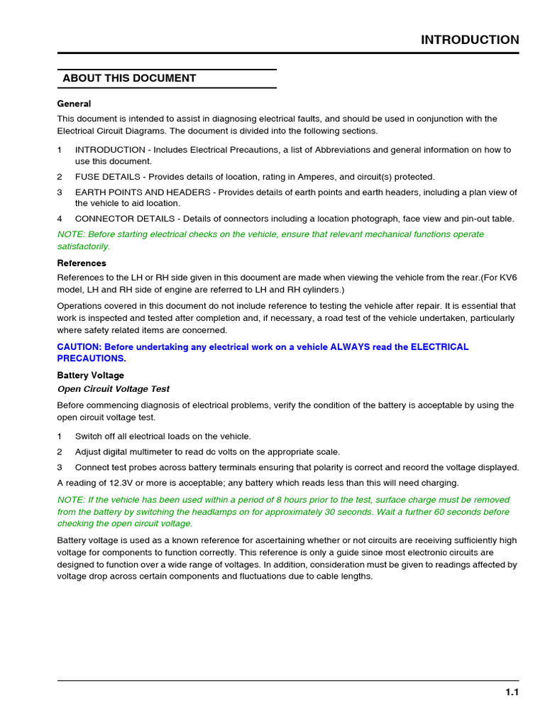 Electrical Fault Diagnosis Guide | PDF | Fuse (Electrical) | Electrical ...