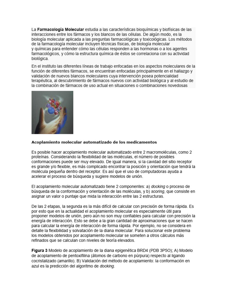 Farmacología Molecular y Docking | PDF | Biología Molecular | Atraque ...