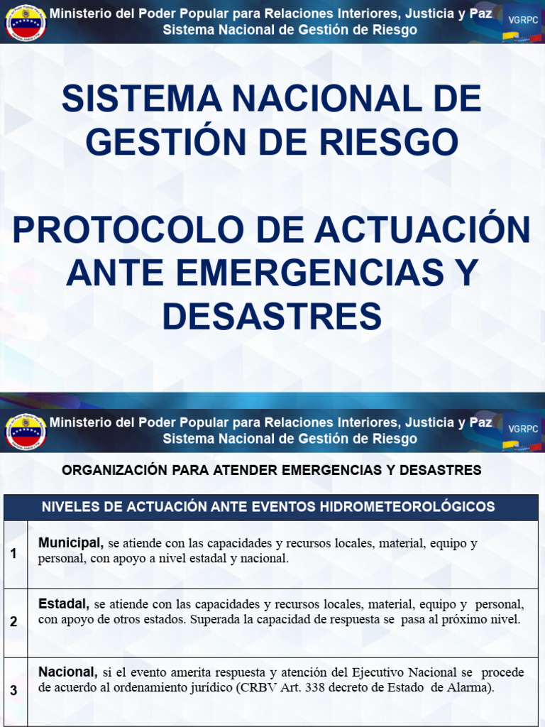 Protocolo de Emergencias y Desastres | PDF | Ciencias sociales | Derecho