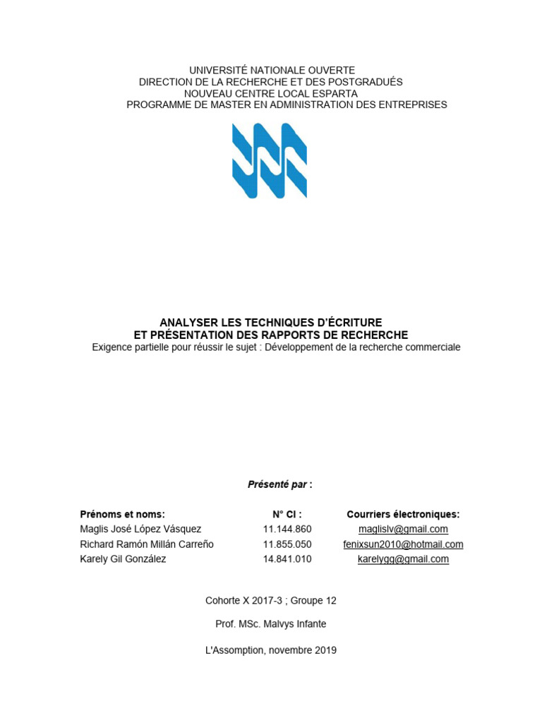 Techniques de recherche commerciale | PDF | Business | Risque
