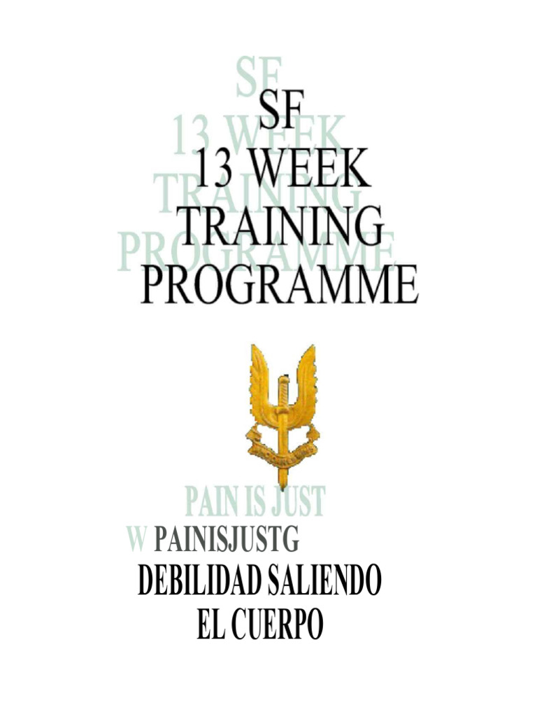 Programa de Entrenamiento de Fuerzas Especiales | PDF | Flexibilidad ...