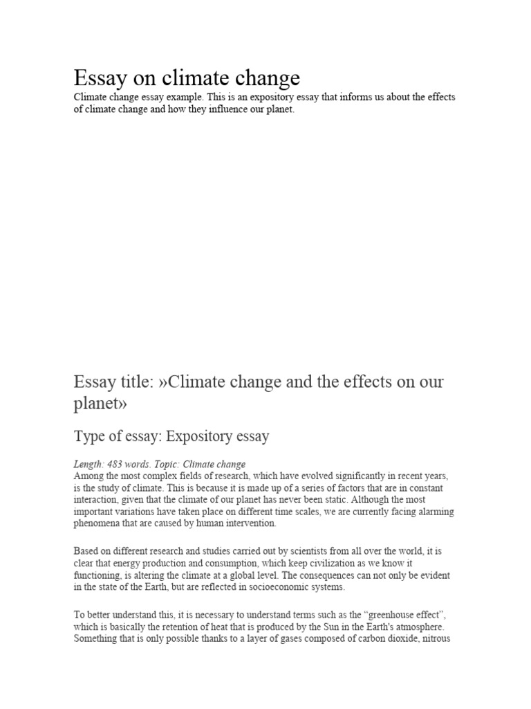 Effects of Climate Change Explained | PDF | Climate Change | Climate