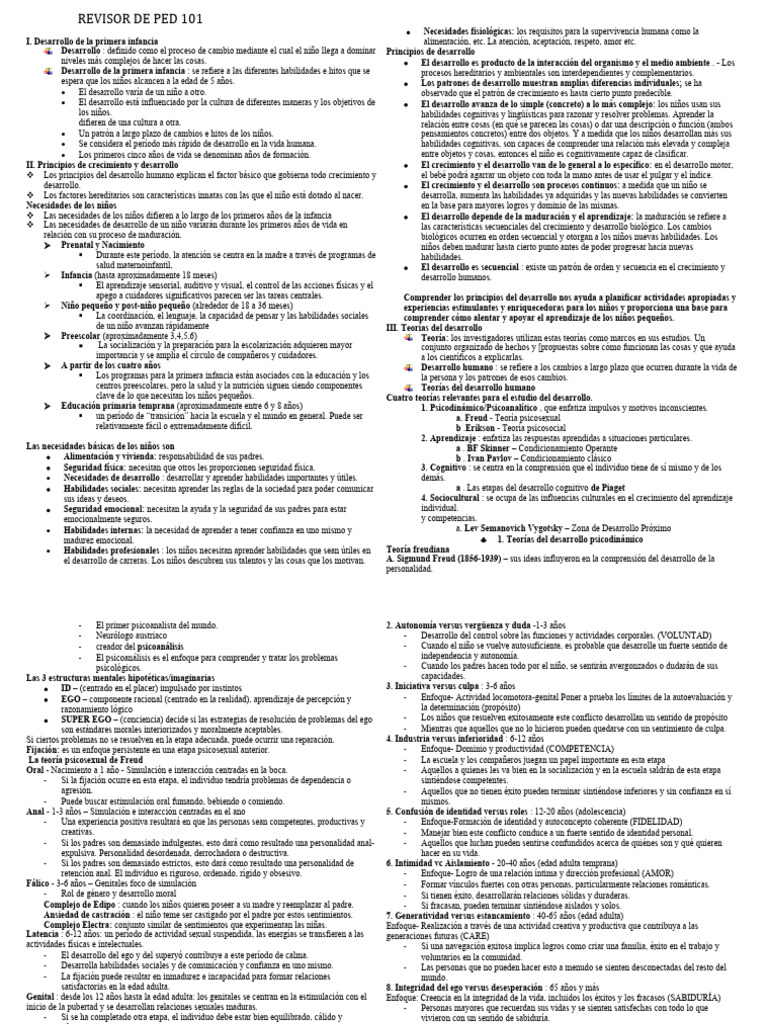 Revisor de Mitad de Período de Ped 101 | PDF | Aprendizaje ...