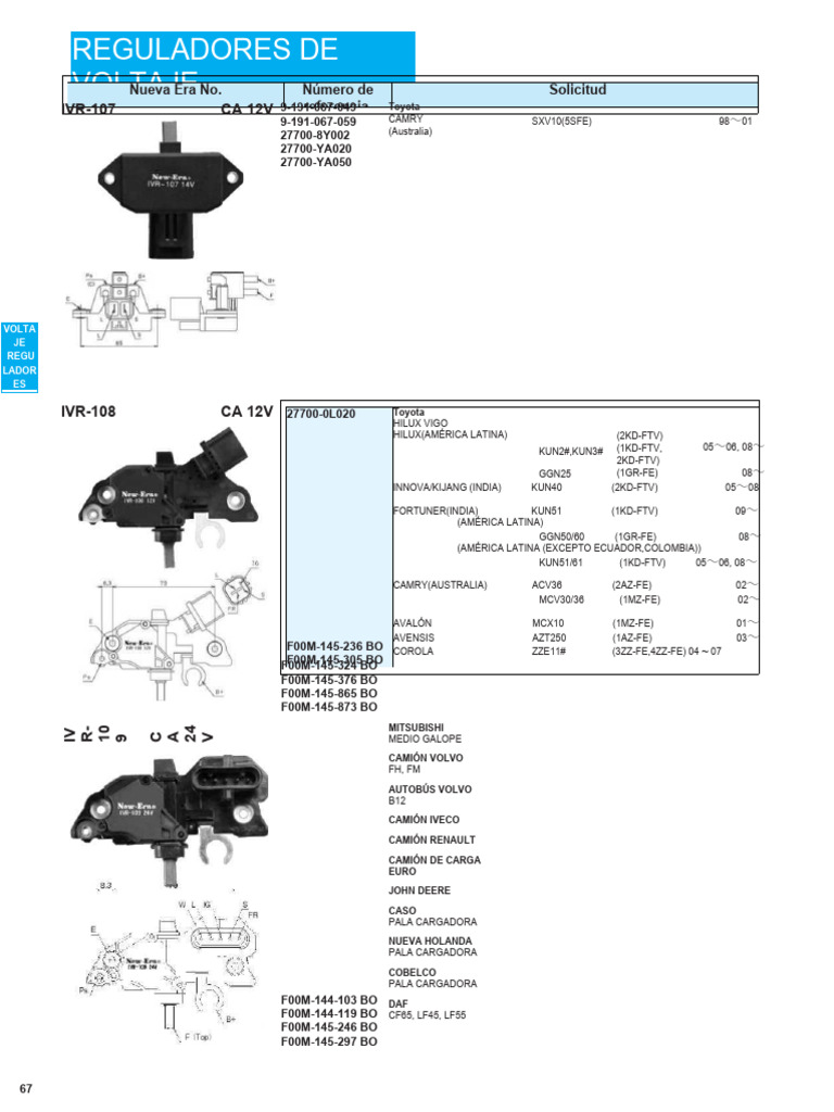 Tipos de Reguladores de Voltaje Automotriz | PDF | Toyota