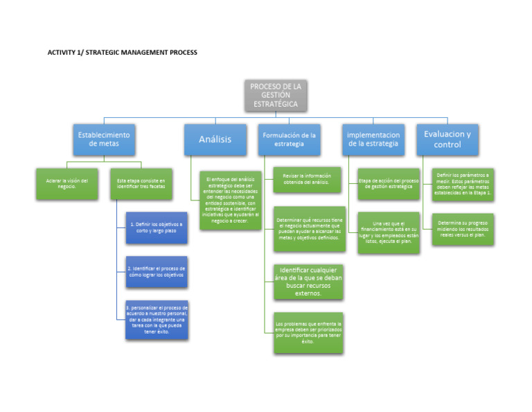 Conceptual Map of Strategic Management Process | Descargar gratis PDF