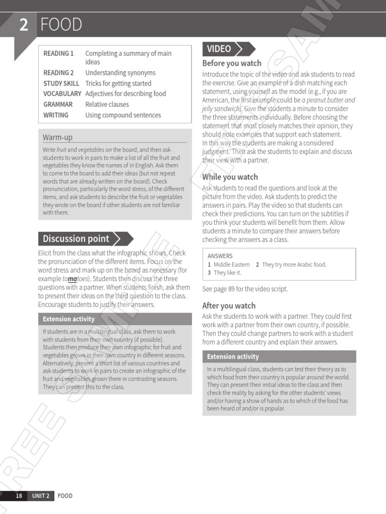 Skillful R&W TB Unit 2 | PDF | Word | Study Skills