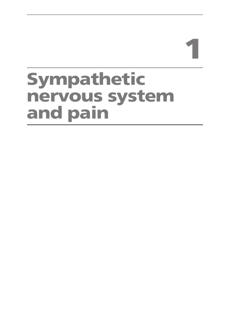 01 - Chapter - Sympathetic Nervous System and Pain | PDF | Autonomic ...