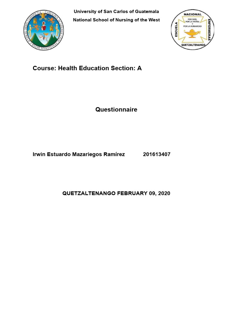 Health Education Questions Download Free PDF Health Education