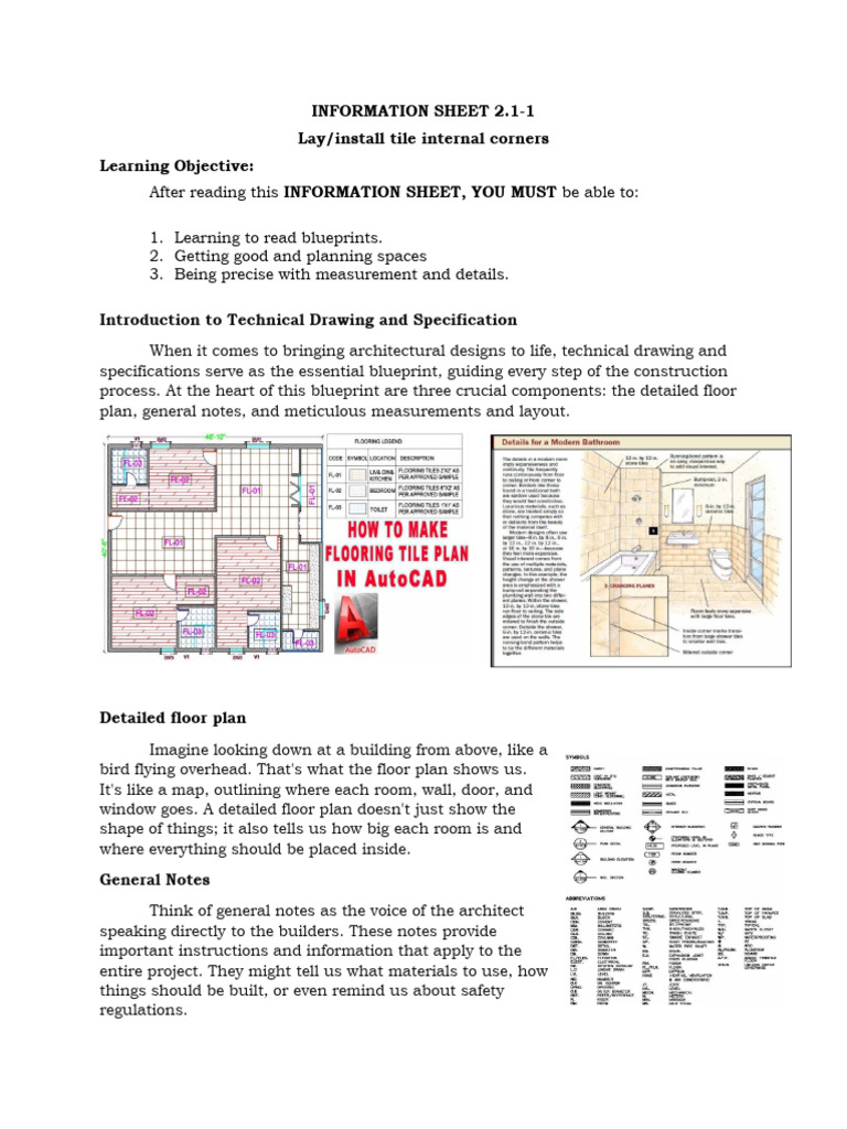 Tile Measurement and Corner Details | PDF | Tile | Adhesive