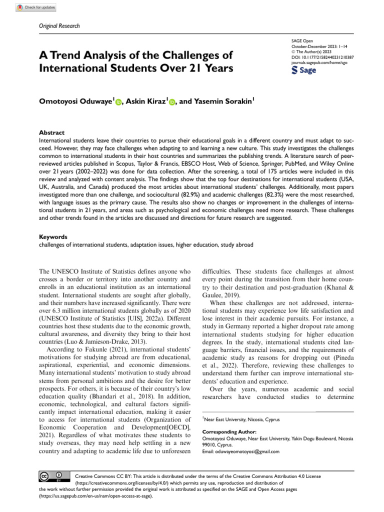 Challenges Faced by International Students | PDF | Mental Health ...