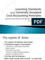 Journey from Rules to Standards and Principles in Cost Accounting