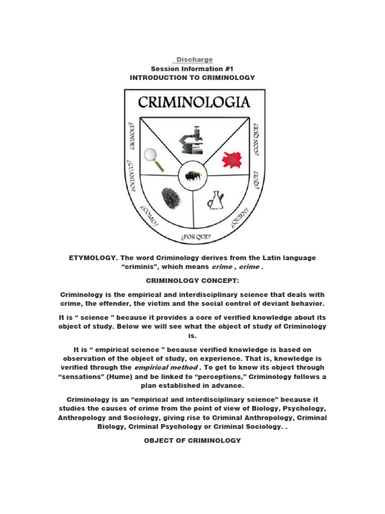 Etymology and Concepts of Criminology | PDF | Criminology | Crimes