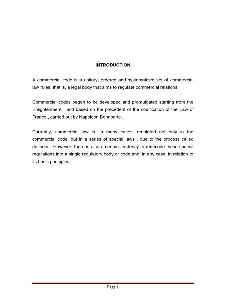 Overview of Commercial Code History | PDF | Taxes | Crimes