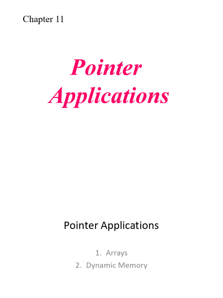 L4 | PDF | Pointer (Computer Programming) | Computer Programming
