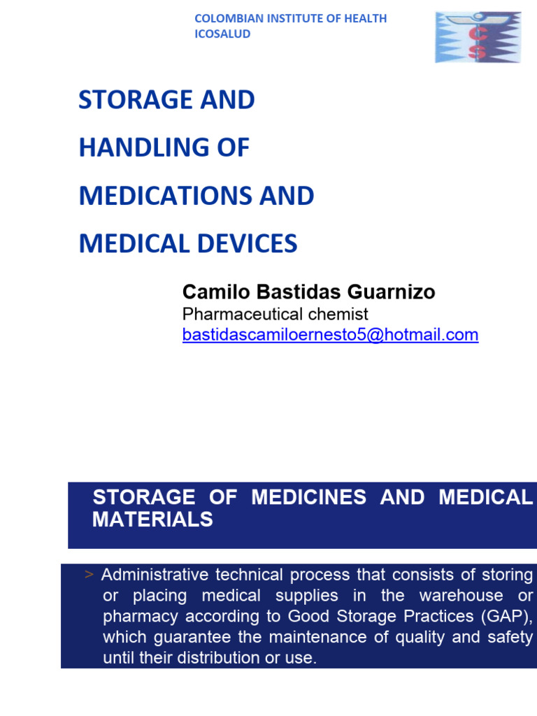Medication Storage and Handling Guide | PDF | Packaging And Labeling ...