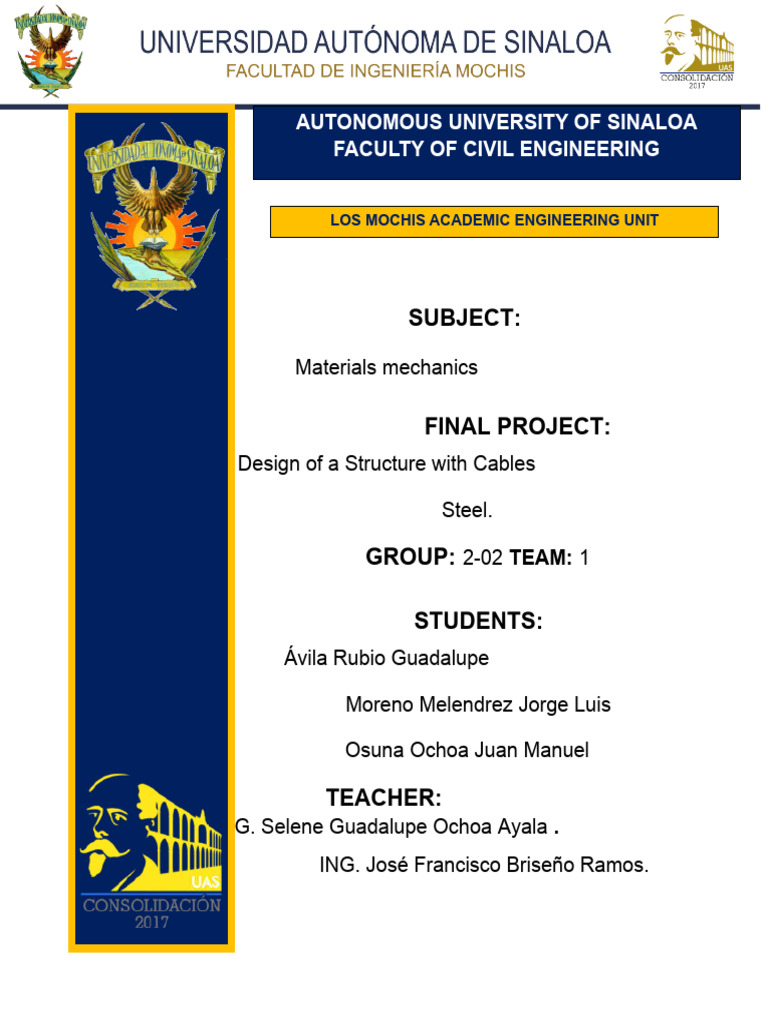 Steel Cable Structure Design Project | PDF | Deformation (Engineering ...