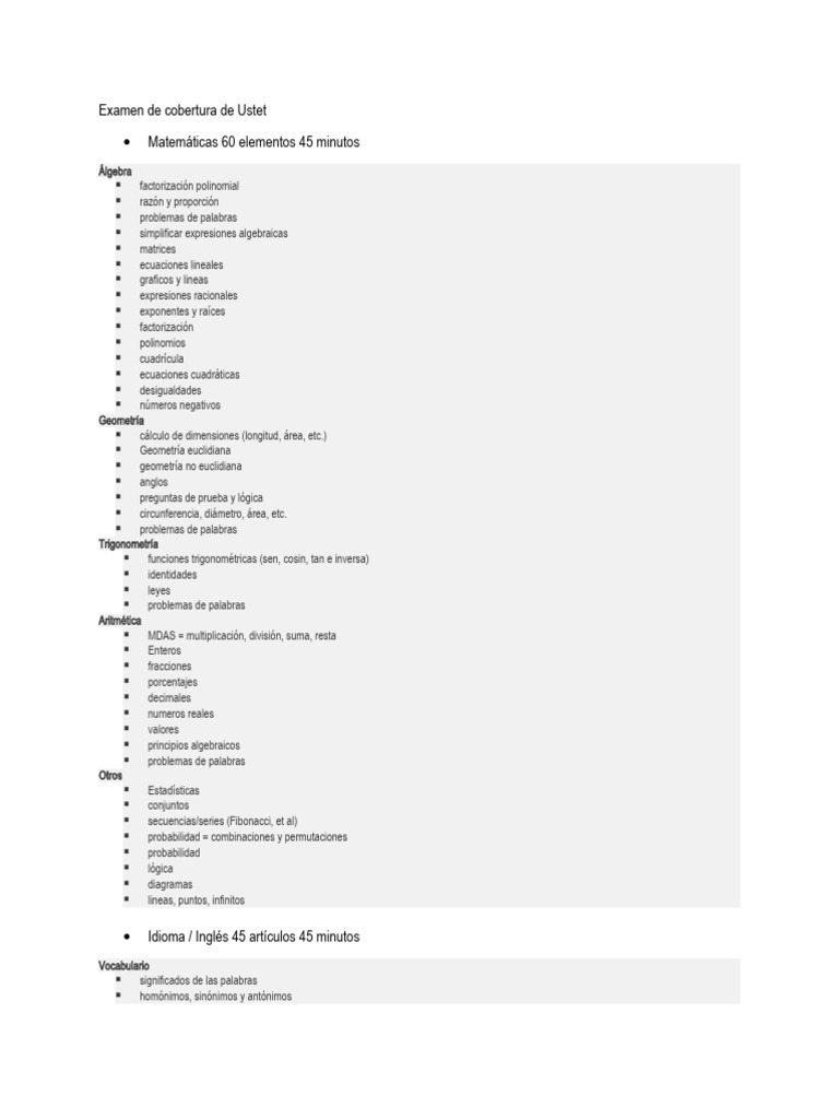 Examen de cobertura de ustet upcat pdf ecuaciones geometr a