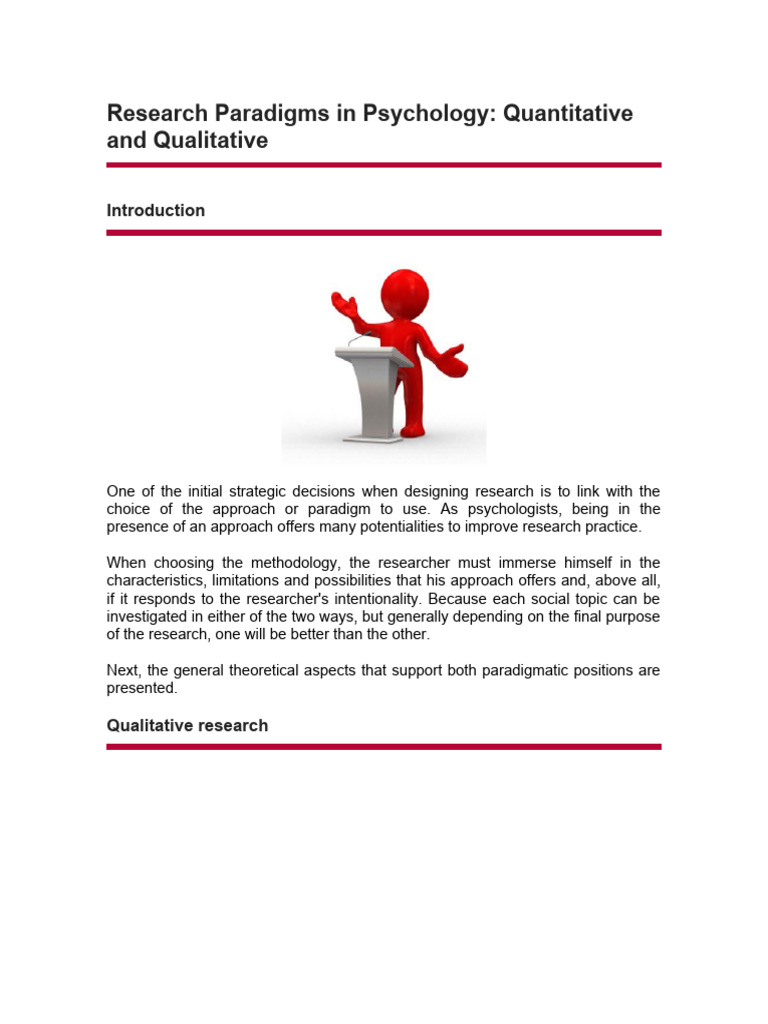 Research Paradigms Qualitative Vs Quantitative Pdf Methodology