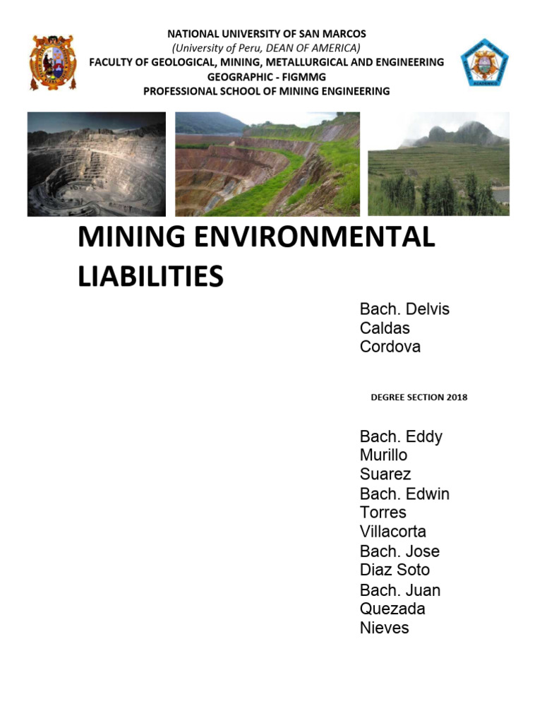 Mining Environmental Liabilities in Peru | PDF | Mining | Waste
