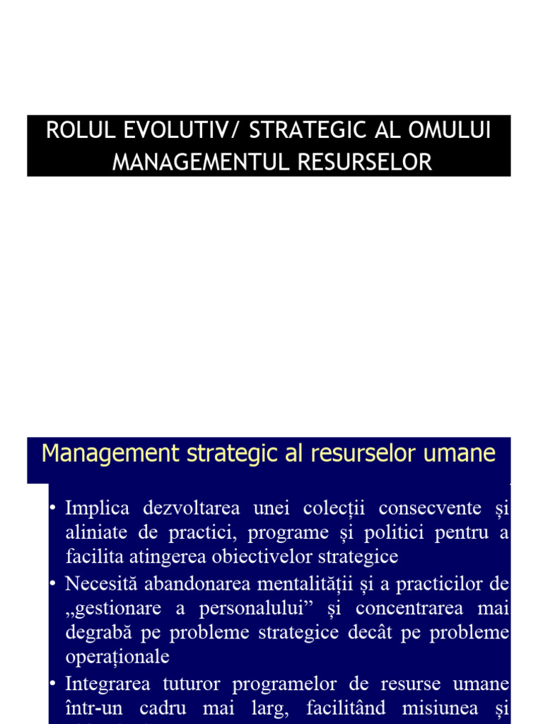 Jeffrey A. Mello 4e - Capitolul 4 - Rolul Evolutiv Sau Strategic Al ...