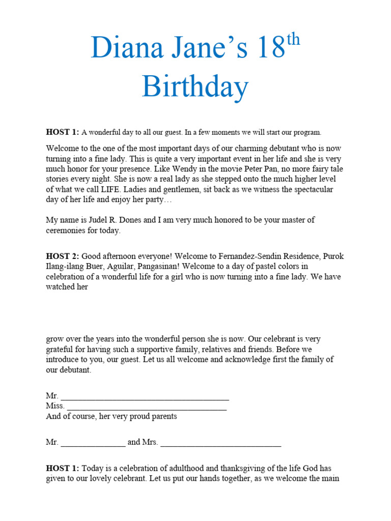 18th birthday script pdf birthdays gratitude