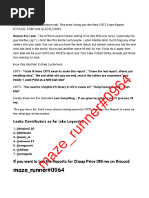 Maze - Runner#0964: If You Want To Buy The Reports For Cheap Price DM Me On Discord