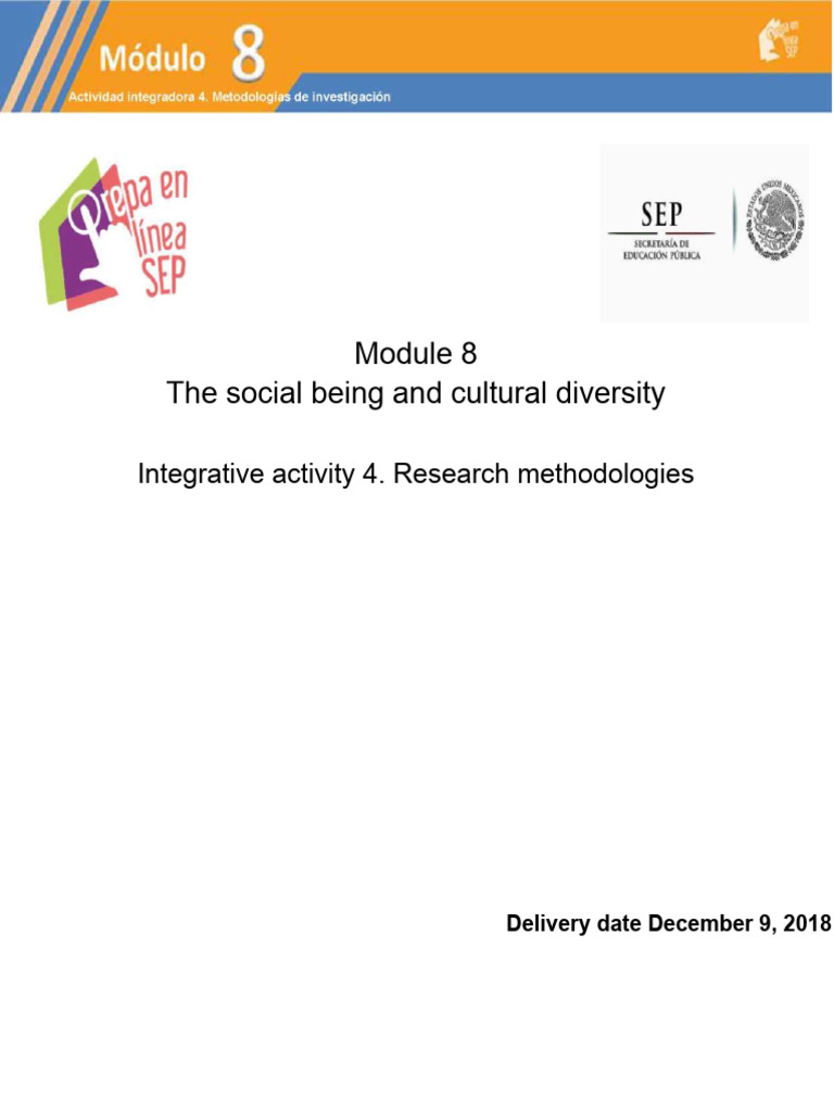 Integrative Activity 4 Research Methodologies Pdf Methodology