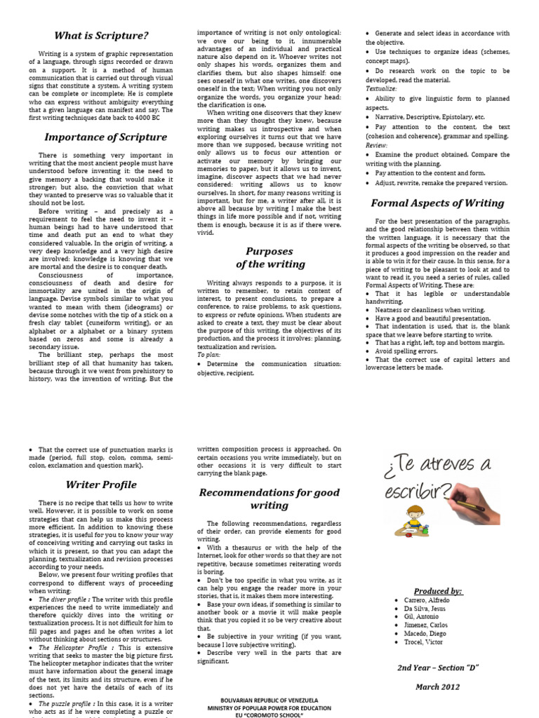 The scripture triptych pdf writing knowledge