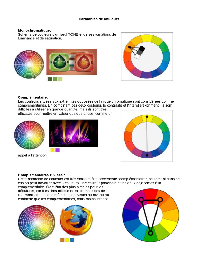 Harmonies et Contrastes des Couleurs | PDF | Couleur | Graphisme