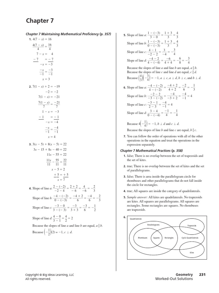 Ch7 Solutions | PDF | Triangle | Rectangle