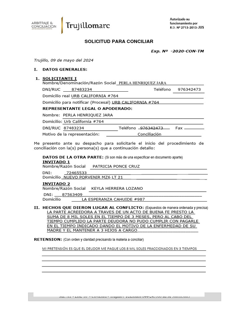 Exp. Solicitante e Invitado | PDF | Documento de identidad