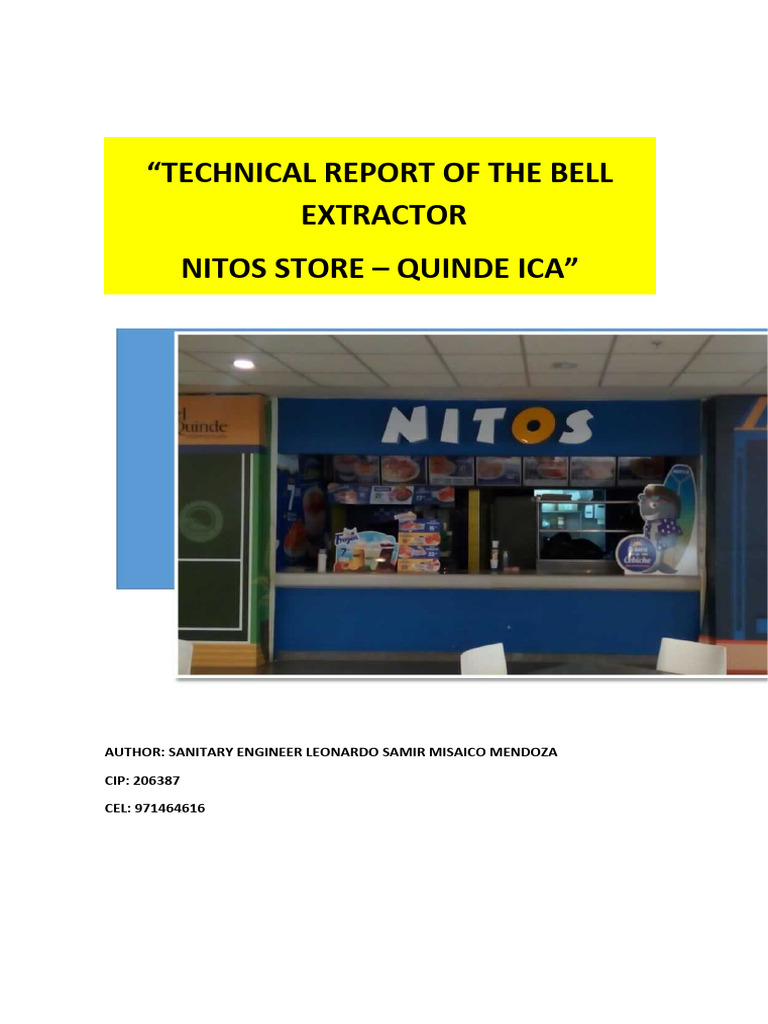 Bell Extractor Technical Report - Nitos Store | PDF | Flow Measurement ...