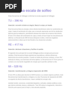 Frecuencias de Solfeggio y sus Beneficios | PDF