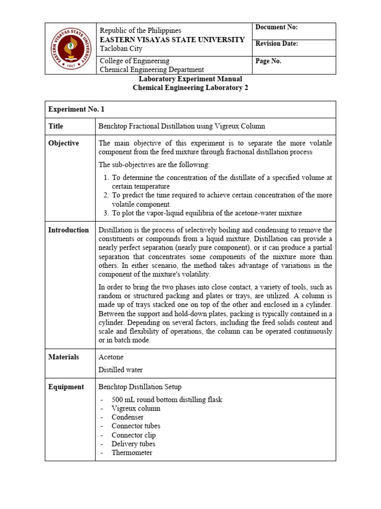 Batch Distillation Pdf Distillation Physical Chemistry