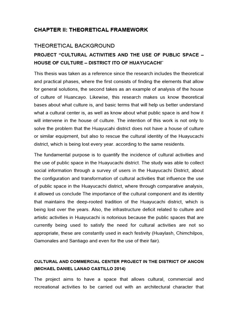 Theoretical Framework of Commercial Cultural Center | PDF | Cultural ...