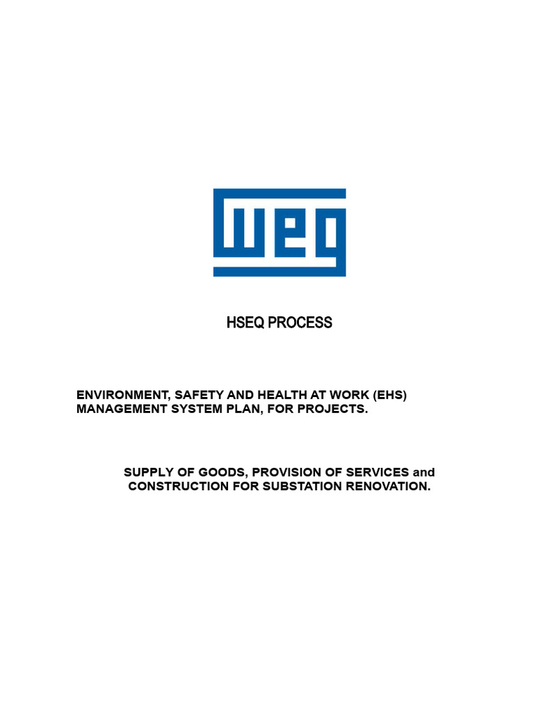 EHS Plan Download Free PDF Occupational Safety And Health Risk