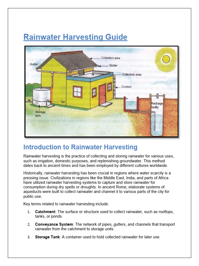 Rainwater Harvesting Guide | PDF | Water | Surface Runoff