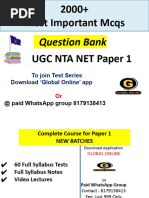 UGC NET Paper 1 Handwritten Notes PDF | PDF