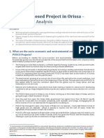 POSCO Proposed Project in Orissa - Case Study & Analysis by Group D