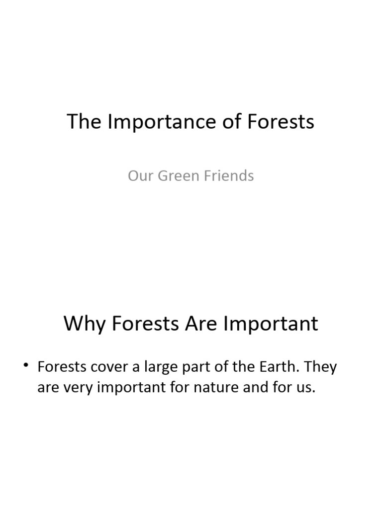 Importance of Forests for Everyone | PDF
