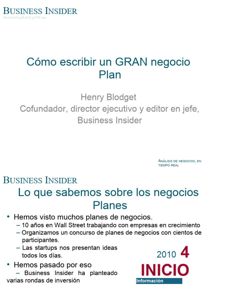 Guía para Escribir un Plan de Negocios | PDF | Plan de negocios | Business