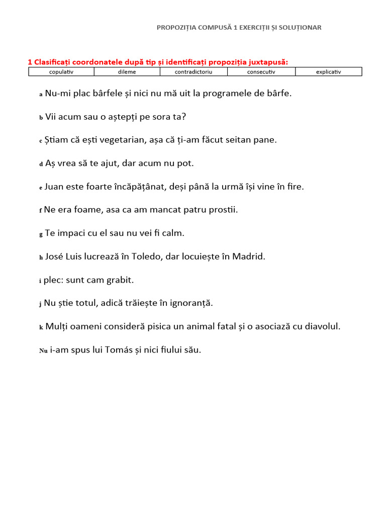 Oracic3b3n Exerciții Compuse 1 | PDF