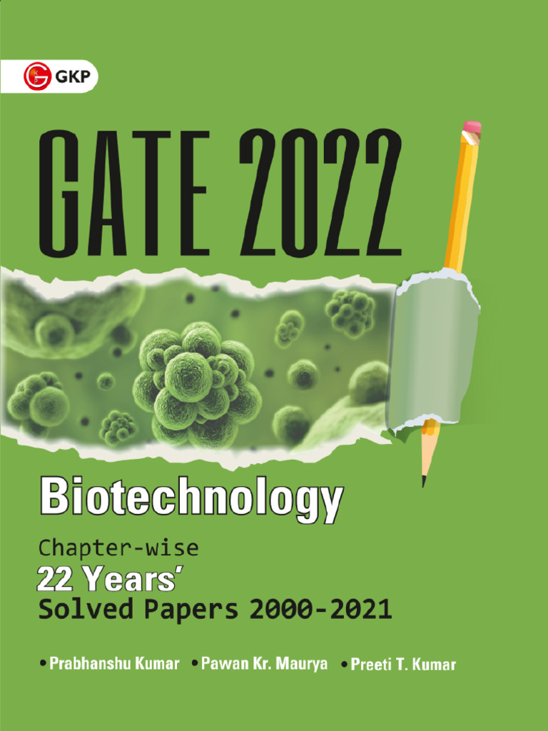 GATE 2022 - Biotechnology - 22 Years Chapter Wise Solved - DR ...