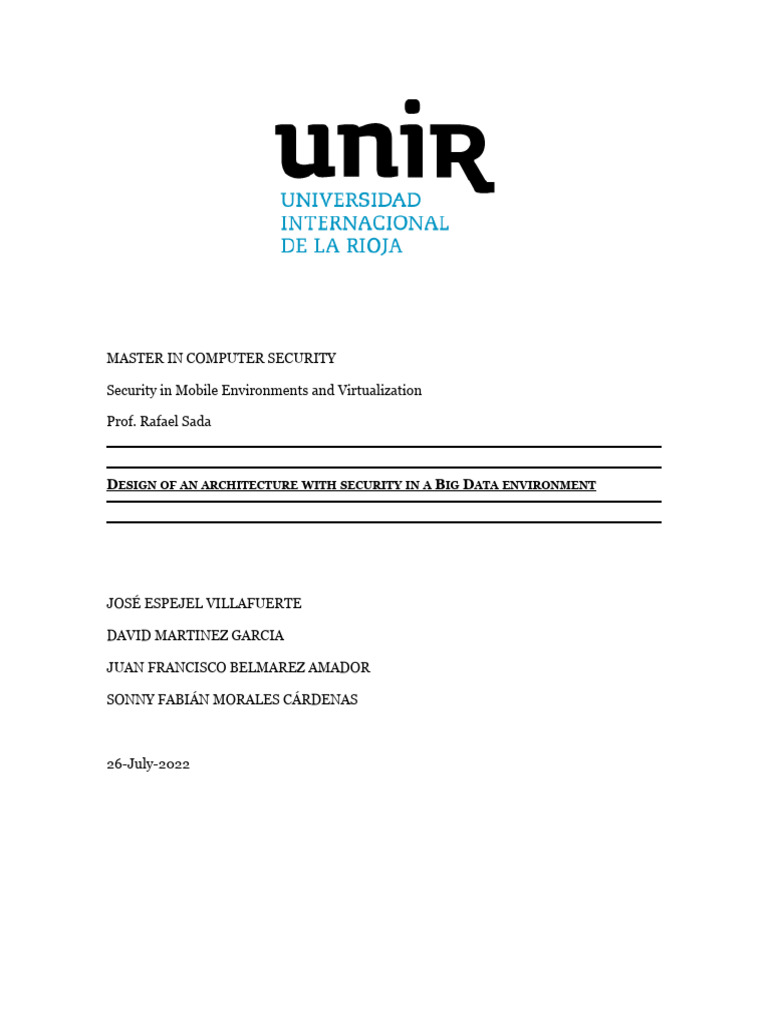 Big Data Architecture Pdf