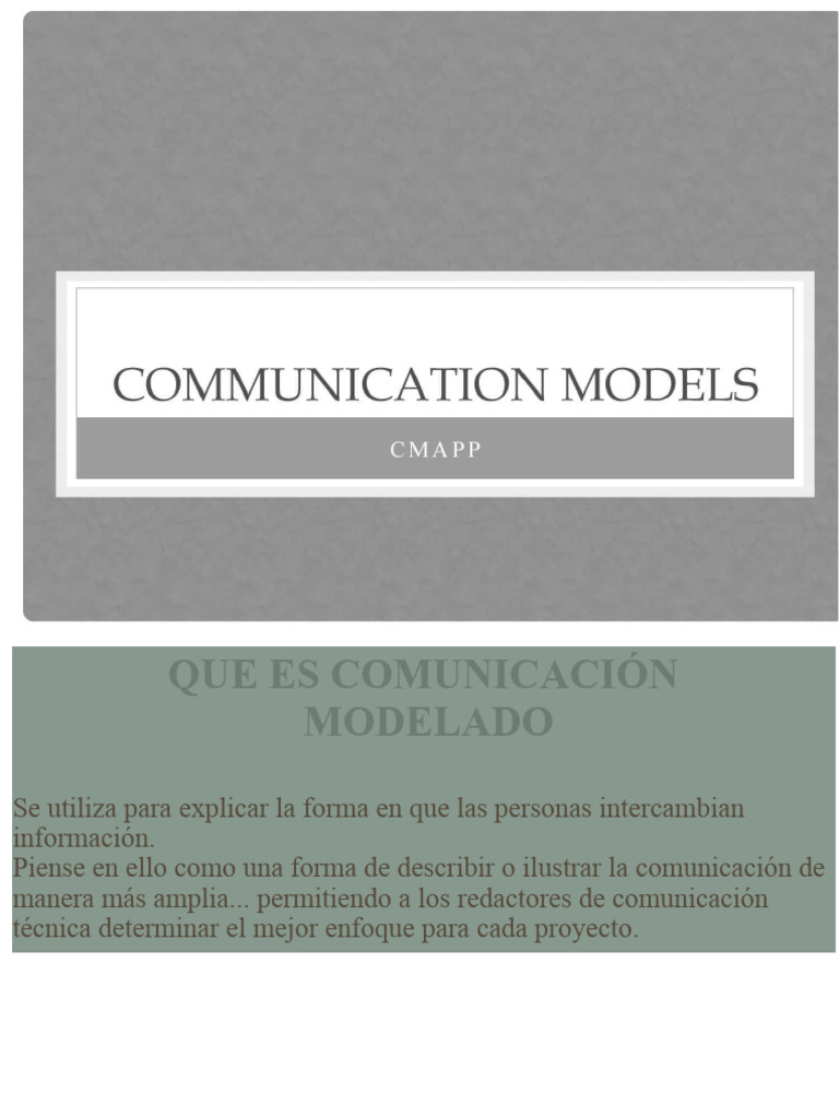 Modelo CMAPP en Comunicación Técnica | PDF | Comunicación ...