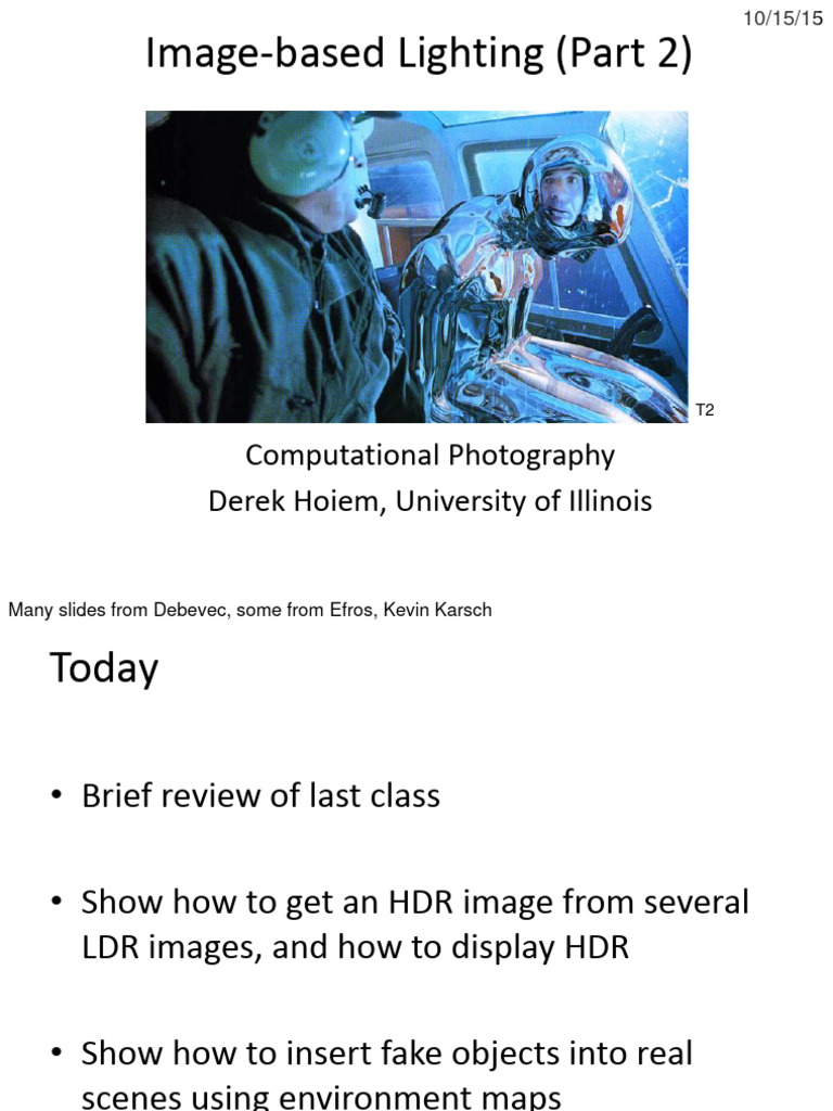 Lecture 16 - Image-Based Lighting - CP Fall 2015 | PDF | Rendering ...
