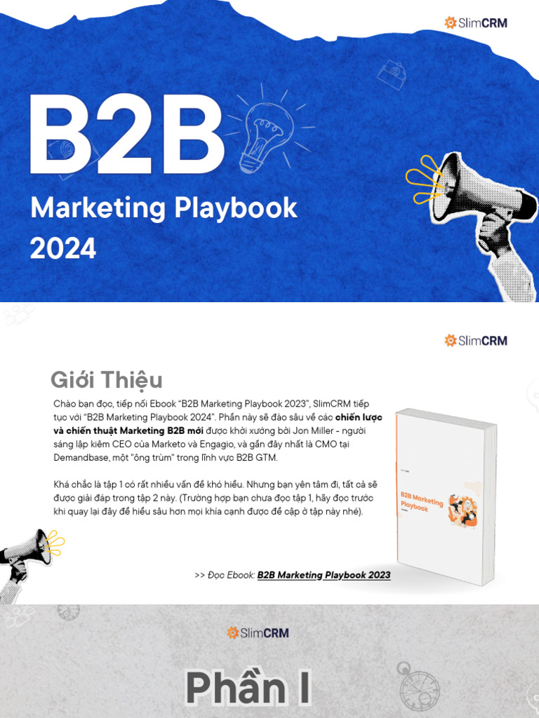 (SlimCRM) B2B Marketing Playbook 2024 | PDF