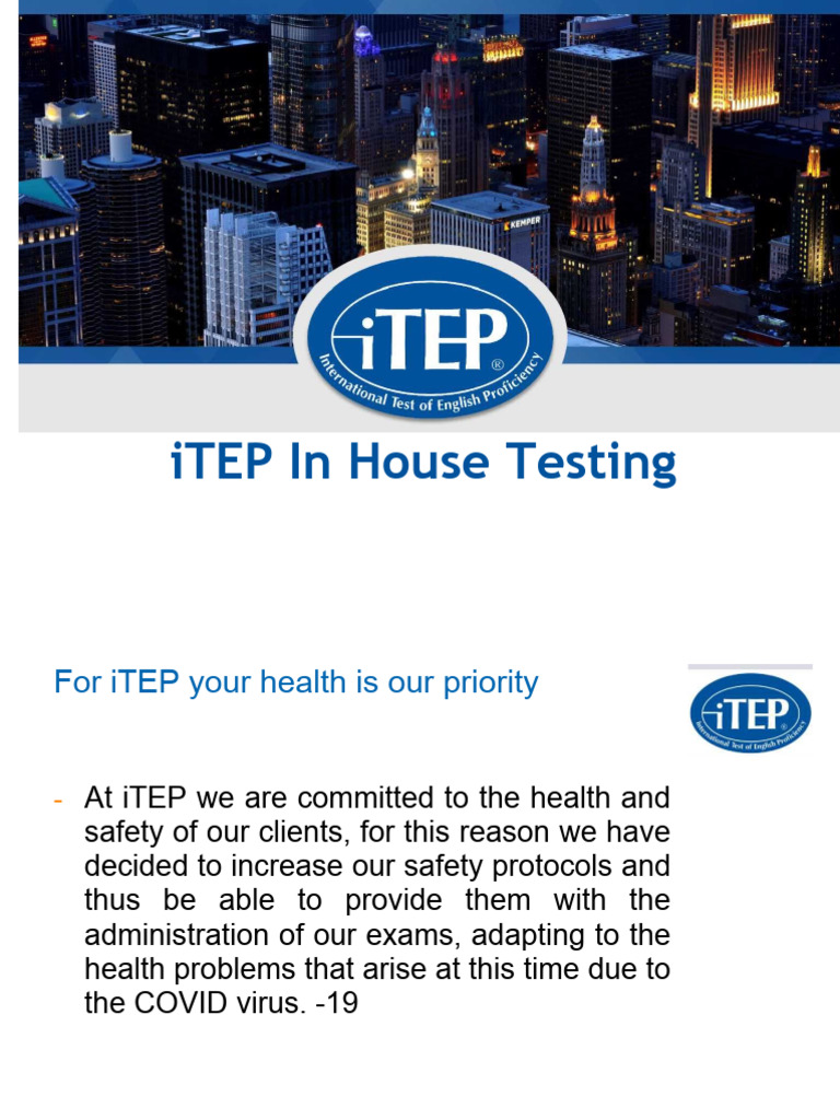 iTEP Home Exam Guidelines and Security | PDF | Multiple Choice | Internet