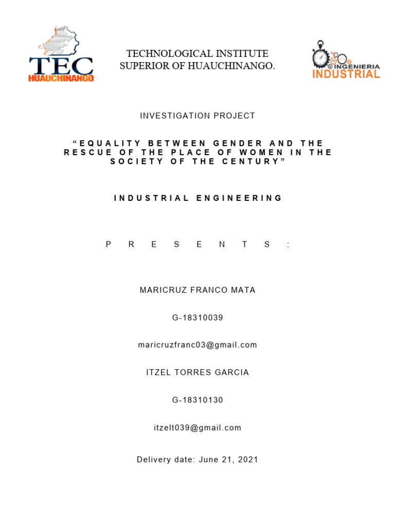 Documentary Research Pdf Gender Studies Gender Equality