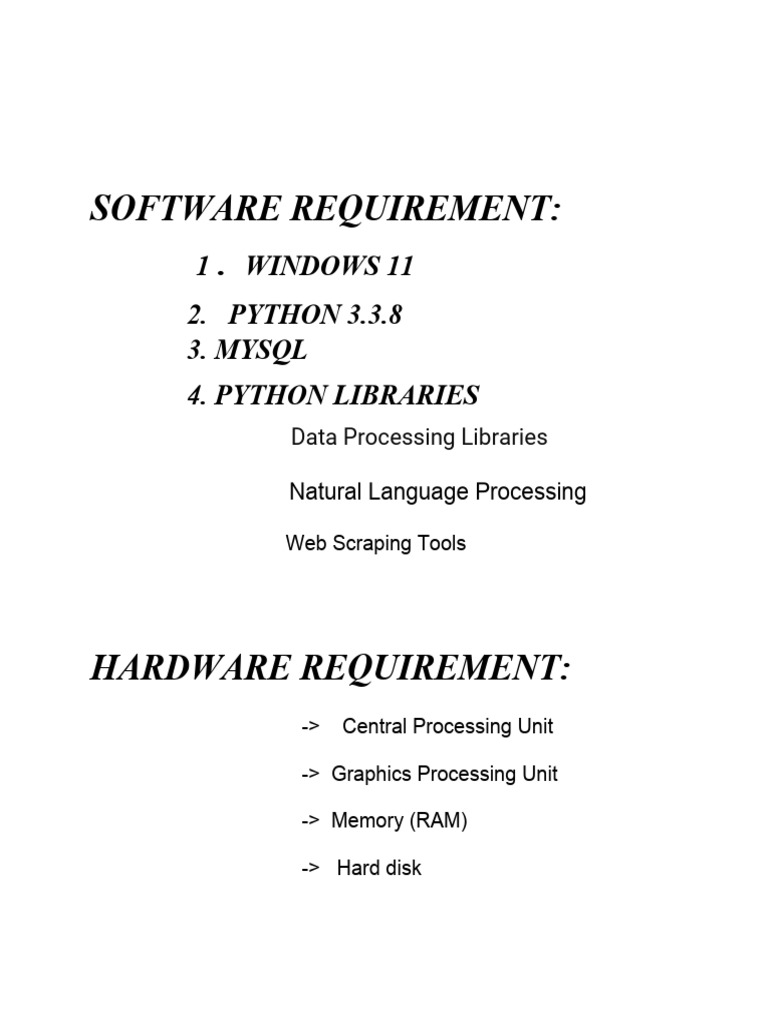 Software and Hardware Requirements Guide | PDF | Computers